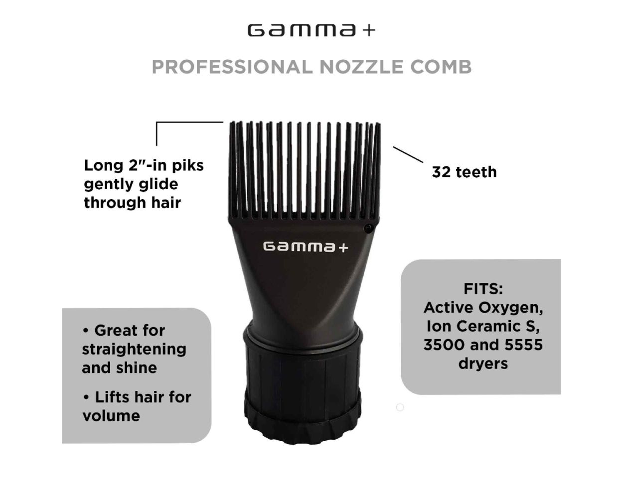Professional Hair Dryer Nozzle Comb Attachment