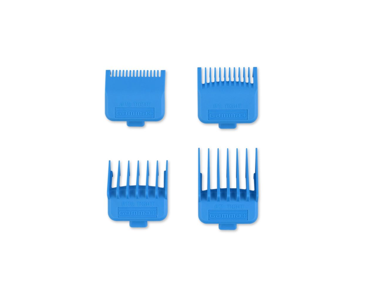 Professional Dub Magnetic Tight Clipper Guards 4-Pack Cyan Blue