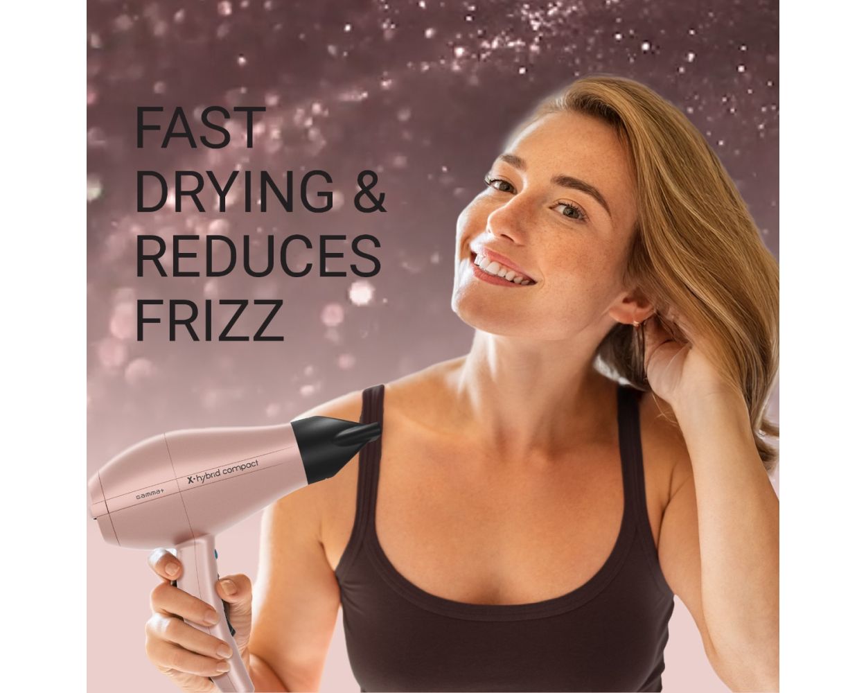 X-Hybrid Flat Iron & Compact Hair Dryer Bundle with Eva Beach Bag