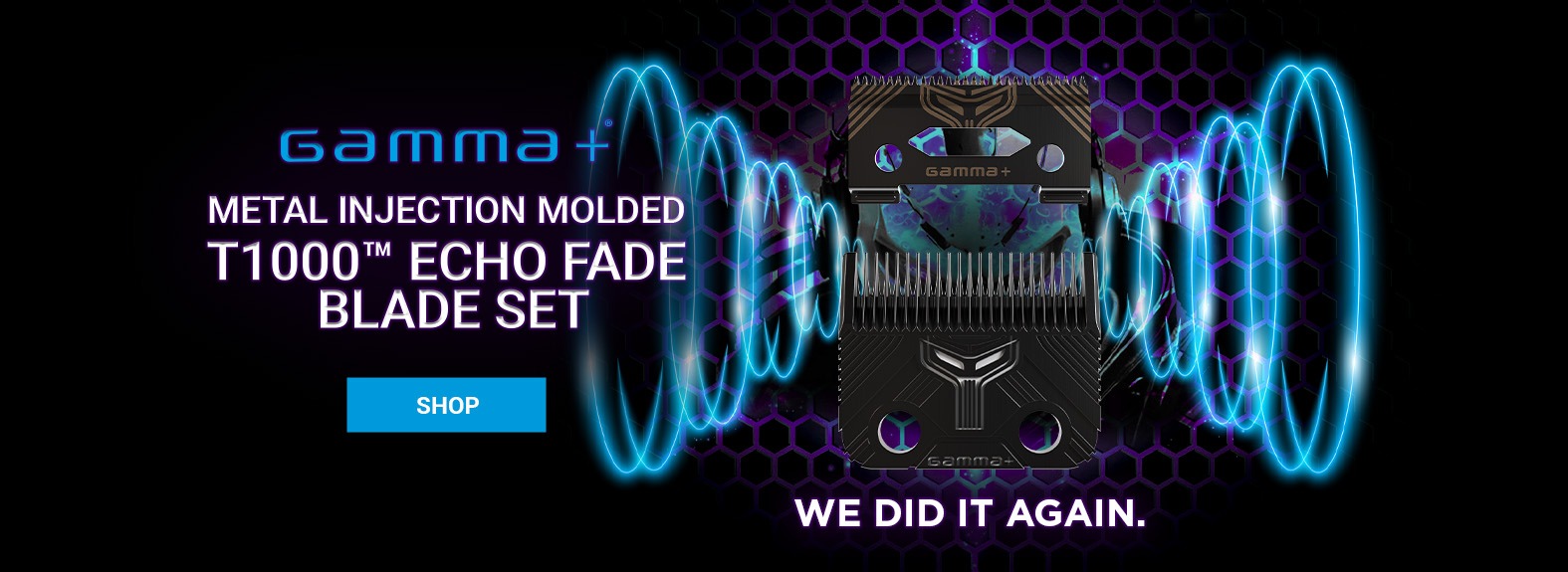 T1000 Echo Fixed Fade Blade and Shallow 2.0 Clipper Blade Set